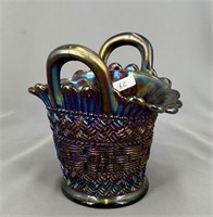 Beaded Basket - purple