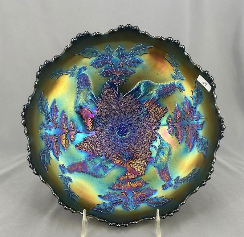 Stag & Holly large size ftd IC shaped bowl - blue