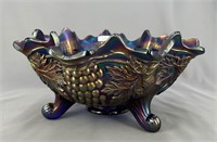 Fenton Grape & Cable ruffled fruit bowl w/Persian