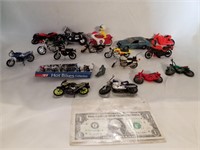 Vintage Kawasaki, Honda, motorcycle toys
