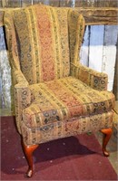 Allover upholstered wing chair
