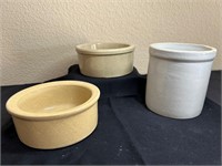3 Pottery / Stoneware Pots