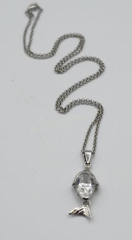 Sterling Silver Necklace 20in 5.3g Tw