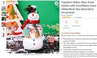 Topadorn Water Glass Snow Globes with Snowflakes