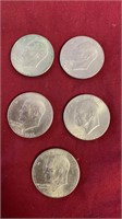 5 EISENHOWER CENTENNIAL DOLLARS