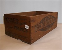 Wooden Comet Brand Prunes Box