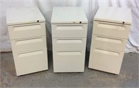 3 Matching Metal Filing Cabinets Z10C