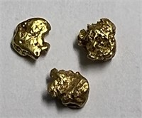 Three Small REAL Gold Nuggets! About 1.1 Grams