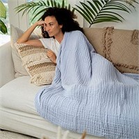twin 6 Layer Cooling Cotton throw blanket