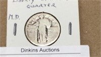 1929 liberty standing quarter silver coin
