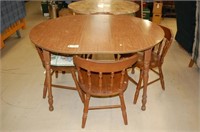 Oval table & 4 Matching Chairs