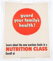 WWII US GUARD YOUR FAMILY HEALTH HOMEFRONT POSTER