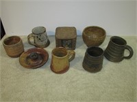 9pc Lot Art Studio Pottery