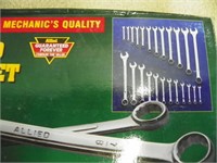 Unused 24 pc Allied open & box end wrench set