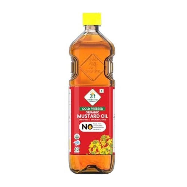 2024 aaprilOrganic Mustard Oil 1 Liter (33.81 OZ)