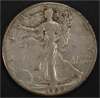 1929-S WALKING LIBERTY HALF DOLLAR XF