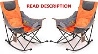 Heated Camping Chairs 2 Pack  Folding