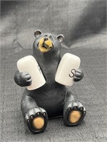 Black Bear with Salt and Pepper Shakers