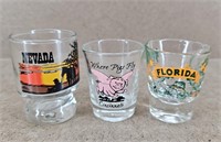 3pc State Traveling Shot Glasses