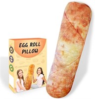 3D Eggroll Plush Pillow, 33" Squishy Foodie Pillow
