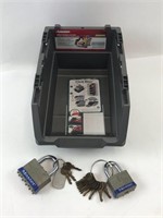 Masterlock Padlocks, Keys, Husky Click Bin