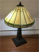 Mission Style Slag Glass Table Lamp - 23.5"