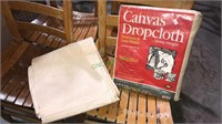 Two heavyweight canvas dropcloth‘s one is still