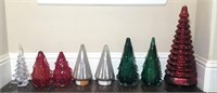 Glass Table Top Holiday Trees
