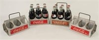 Four Aluminum Coca-Cola Bottle Carriers, 1950s