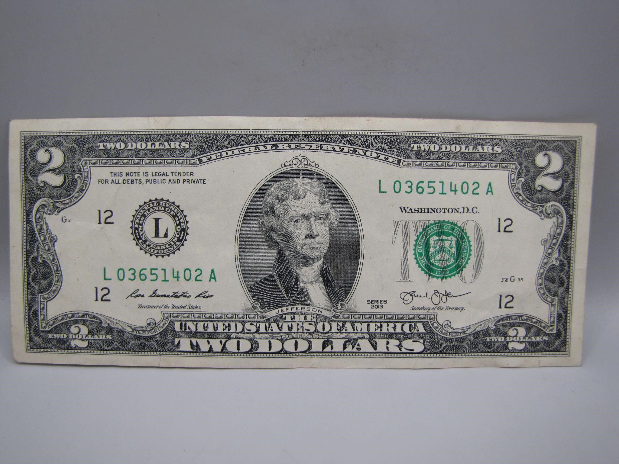 Nice Vintage $2.00 Bill