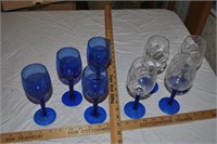 2 sets of 4 stemware glasses