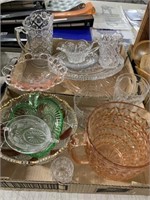 2 Trays Of Assorted Glass Items *chips