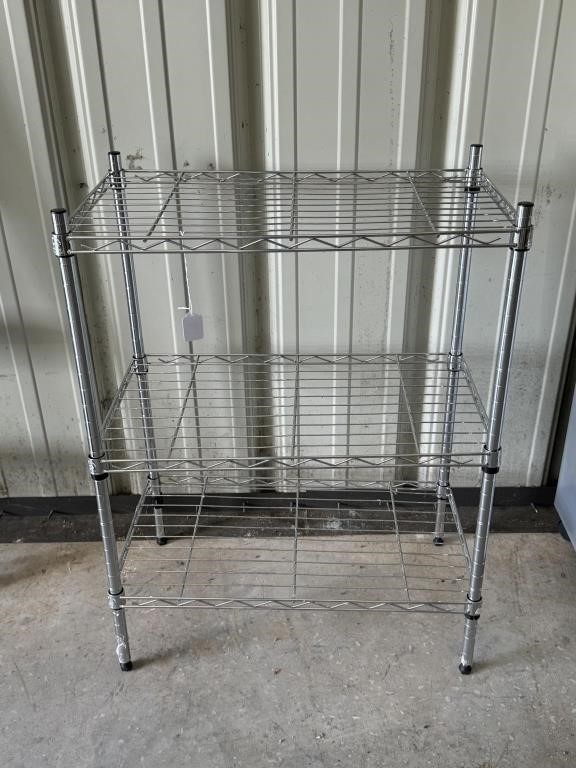 METAL 3 SHELF STORAGE RACK