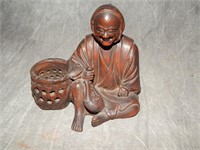 Old Chinese Red Clay Pottery Figurine