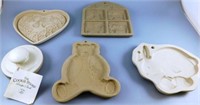 347/8 Lot of 5 Cookie Molds (2-Pampered Chef 2003/