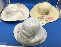 5 Beautiful Light Colored Large Hats