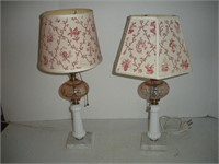 1 Pair Table Lamps, 18 inches Tall