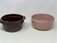 Vintage Savilla pottery, USA, pink bowl and a