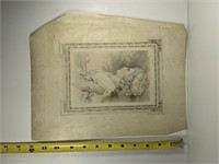 late 1700s pencil drawing