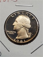 1981-S Clad Proof Washington Quarter