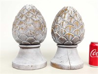 Carved Pineapple Finials