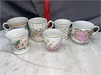 6 antique mugs