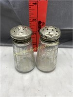Etched shakers possible Sterling tops