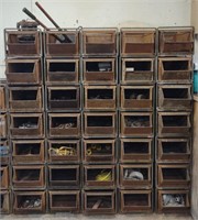 Vtg. Metal Storage Organizer Bins (12"×24"×45")