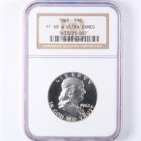 1962 Proof Franklin Half Dollar NGC PF68 W UC