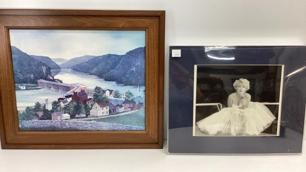 Picture of Pa covered bridge and framed Marylyn