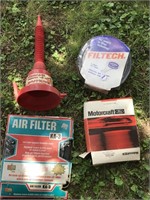 Vintage Car Filters & Funnel