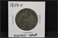 1858 O Silver Seated Half Dollar