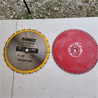 TWO 10IN CIRCULAR SAW BLADES