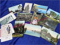 (12) Old postcards (Black Americana & others)